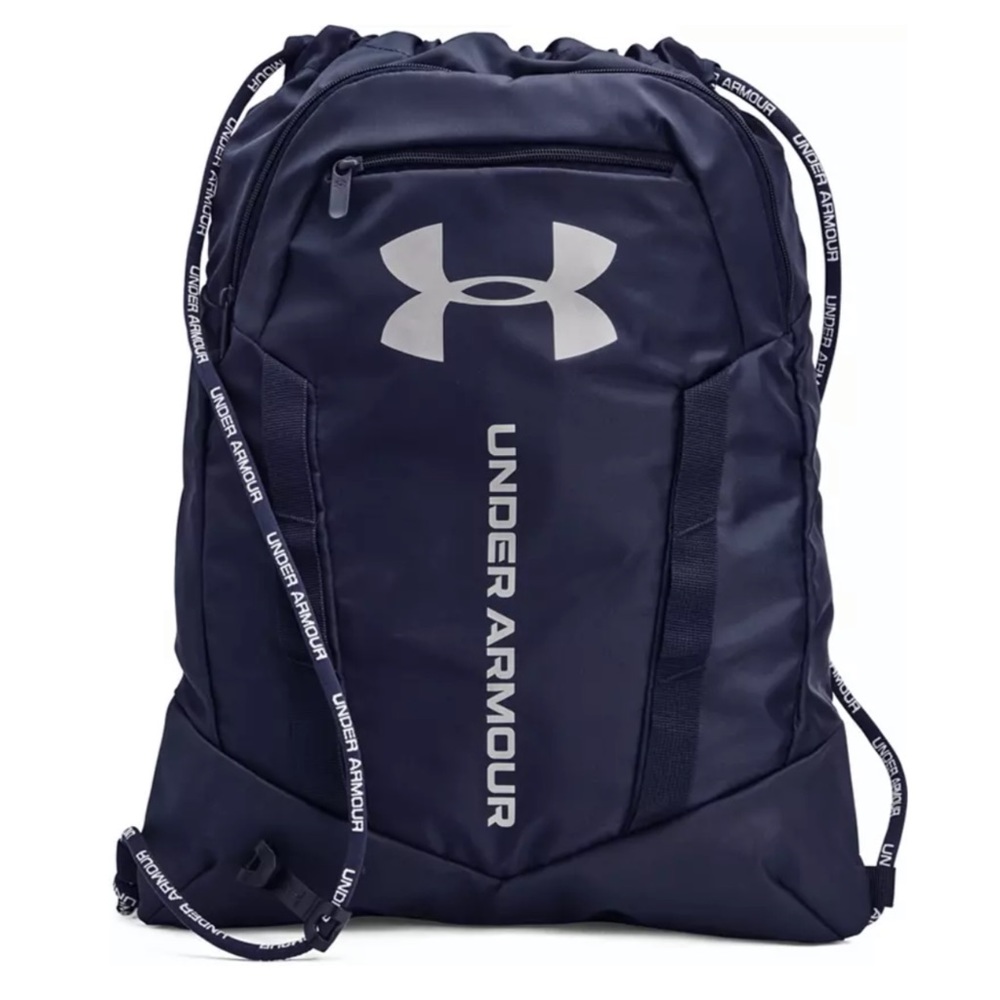 UNDER ARMOUR • Midnight Navy Metallic Silver UA Undeniable Sackpack Backpack